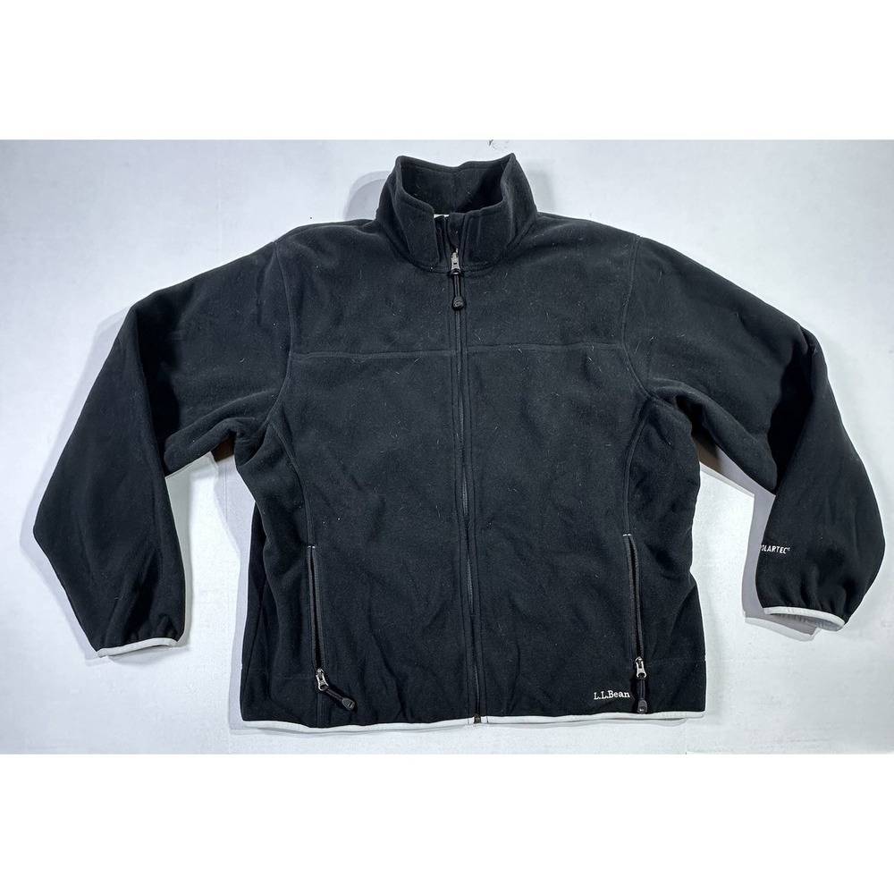 L.L.Bean Women's Black Polartec Fleece Jacket XL
